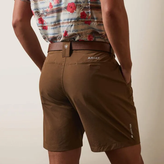 Men Pants and Shorts Ariat Tek Short Teak Men Pants and Shorts Ariat Tek Short Teak