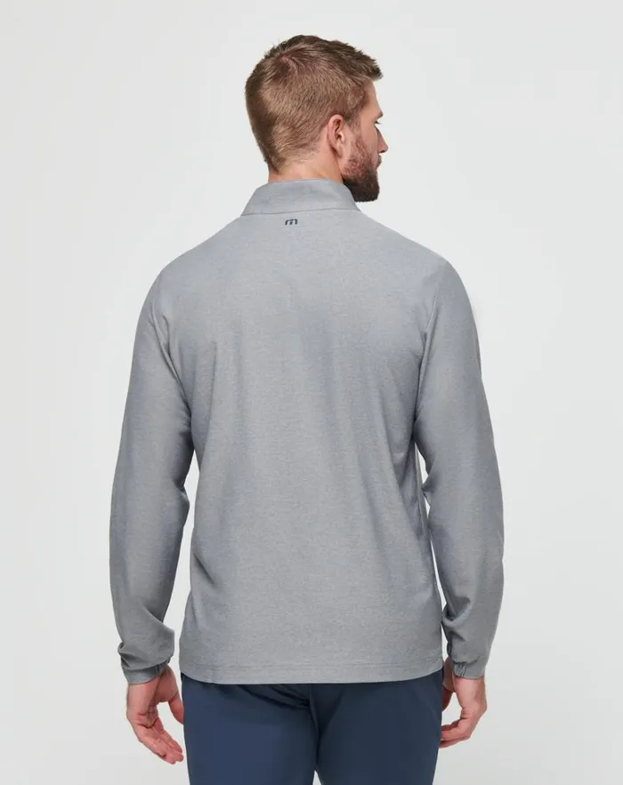 Men Quarter Zips TravisMathew MOVE MOUNTAINS QUARTER ZIP Heather Grey