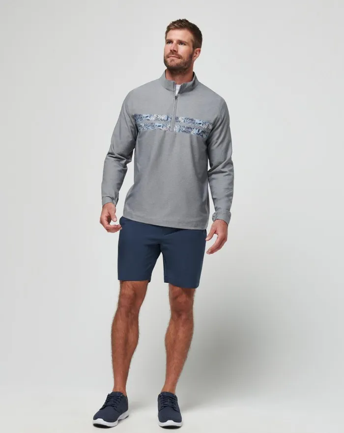 Men Quarter Zips TravisMathew MOVE MOUNTAINS QUARTER ZIP Heather Grey