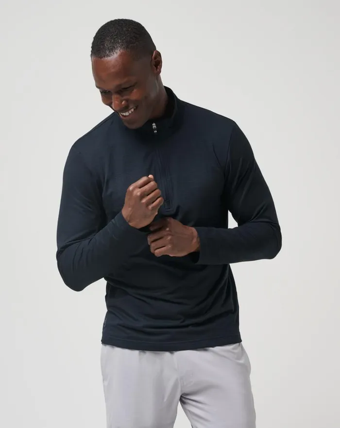 Men Quarter Zips TravisMathew THE HEATER QUARTER ZIP Black