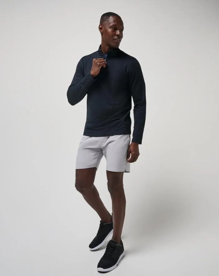 Men Quarter Zips TravisMathew THE HEATER QUARTER ZIP Black