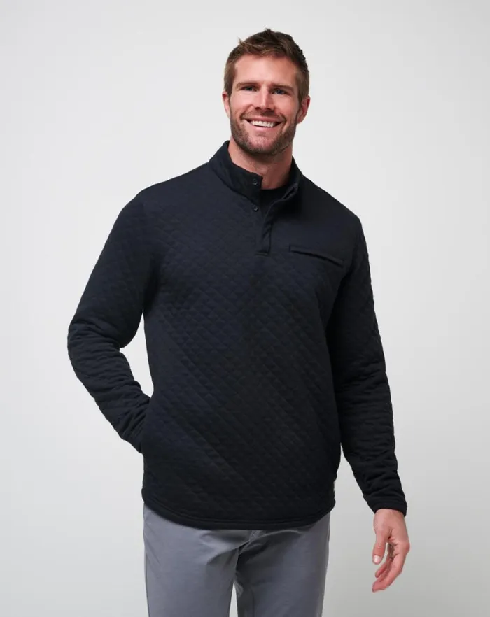 Men Quarter Zips TravisMathew TRANSATLANTIC QUARTER ZIP Black