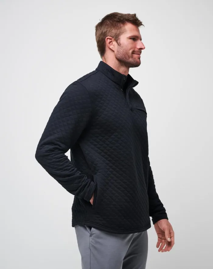Men Quarter Zips TravisMathew TRANSATLANTIC QUARTER ZIP Black Men Quarter Zips TravisMathew TRANSATLANTIC QUARTER ZIP Black