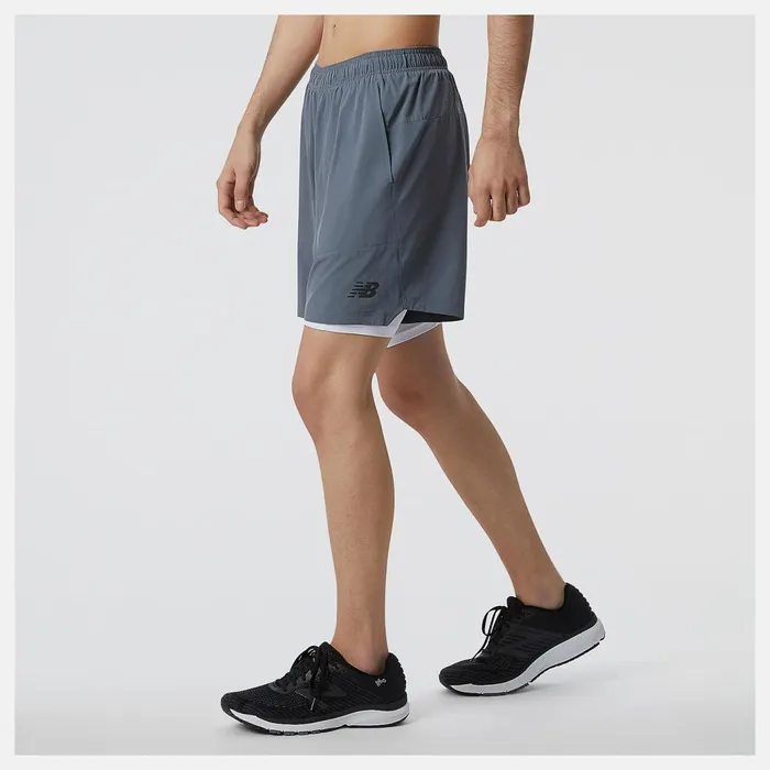 Men RWTech 7 Inch 2in1 Short Lead New Balance Shorts Men RWTech 7 Inch 2in1 Short Lead New Balance Shorts