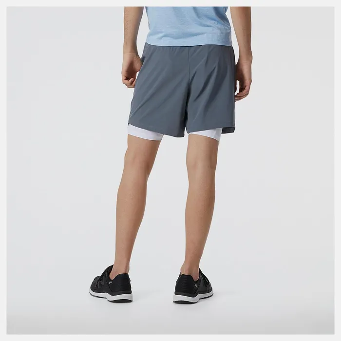 Men RWTech 7 Inch 2in1 Short Lead New Balance Shorts Men RWTech 7 Inch 2in1 Short Lead New Balance Shorts