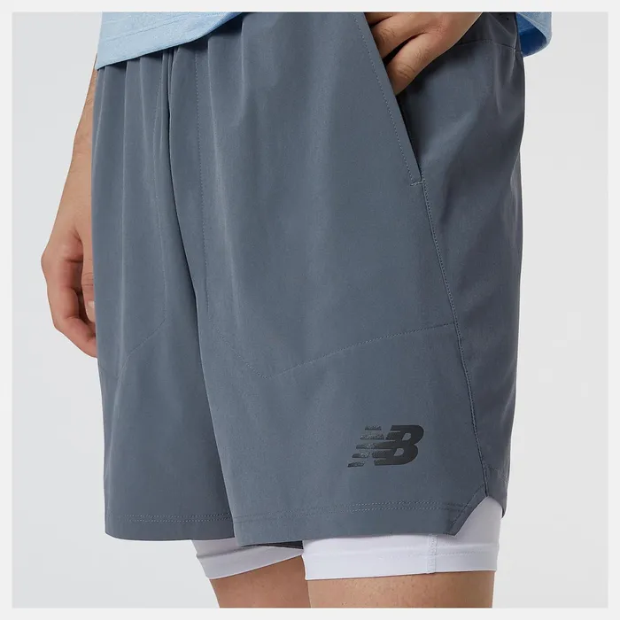 Men RWTech 7 Inch 2in1 Short Lead New Balance Shorts Men RWTech 7 Inch 2in1 Short Lead New Balance Shorts