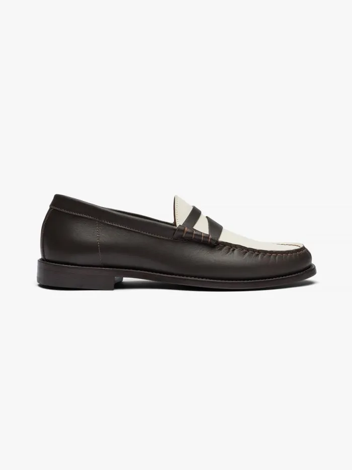 Men Rhude Footwear BICOLOR SLIP ON LOAFER Brownwhite