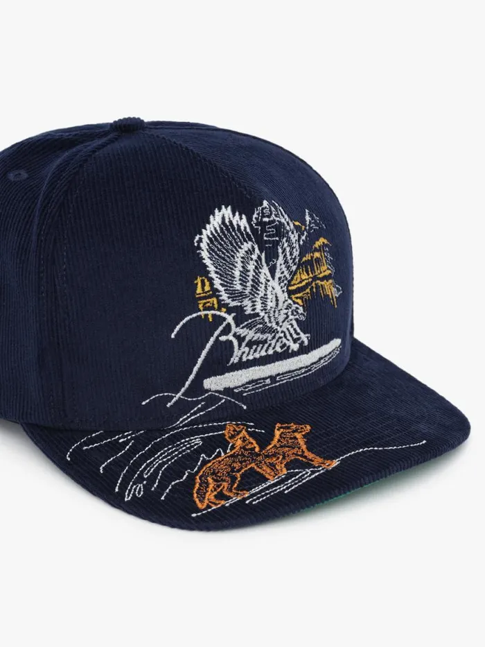 Men Rhude Hats EAGLES SOUVENIR STRUCTURE HAT Dark Blue
