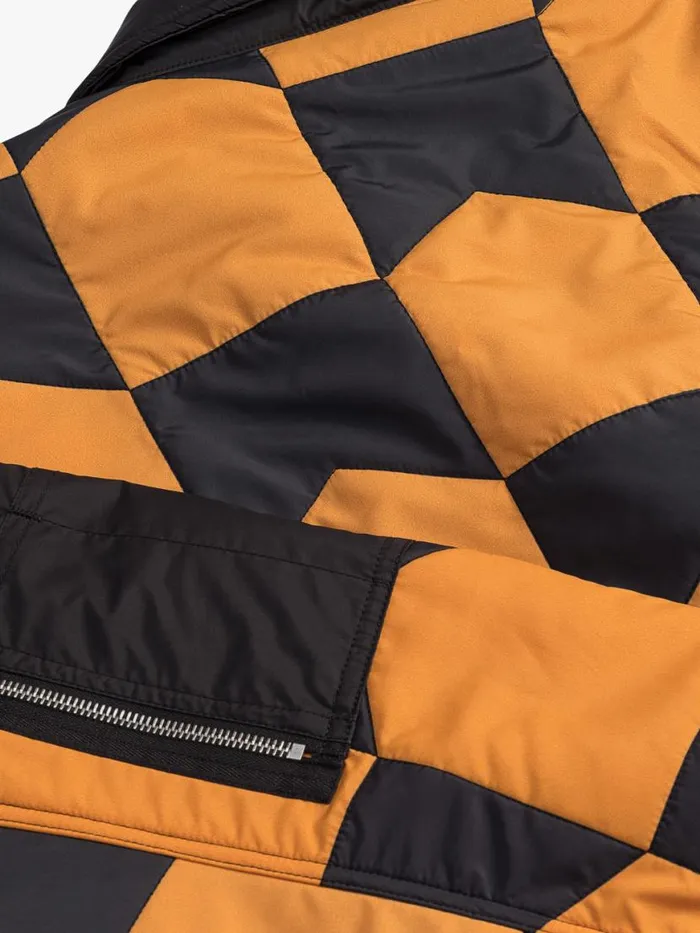 Men Rhude Outerwear CHEVRON QUILTED MA1 JACKET Blackorange
