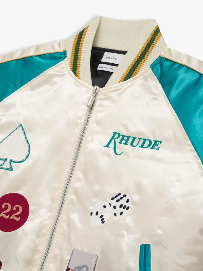 Men Rhude Outerwear SMOKING JACKET White