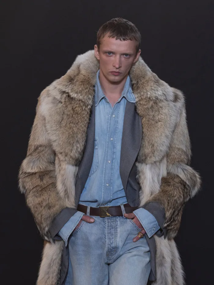 Men Rhude Outerwear VINTAGE FUR COAT Light Beige