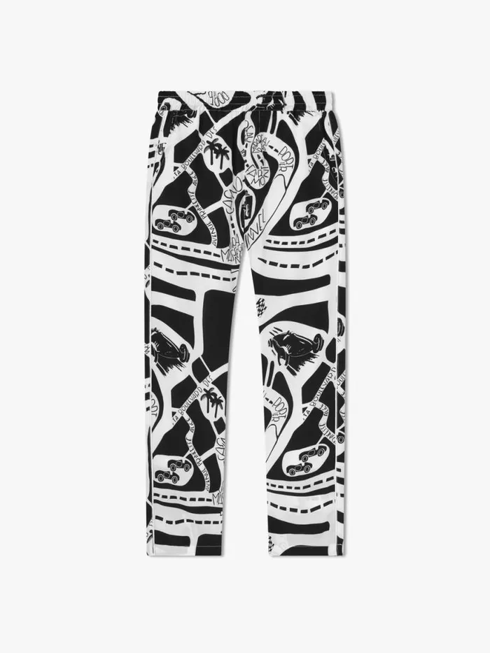 Men Rhude Pants STRADA SILK PANT Blackwhite