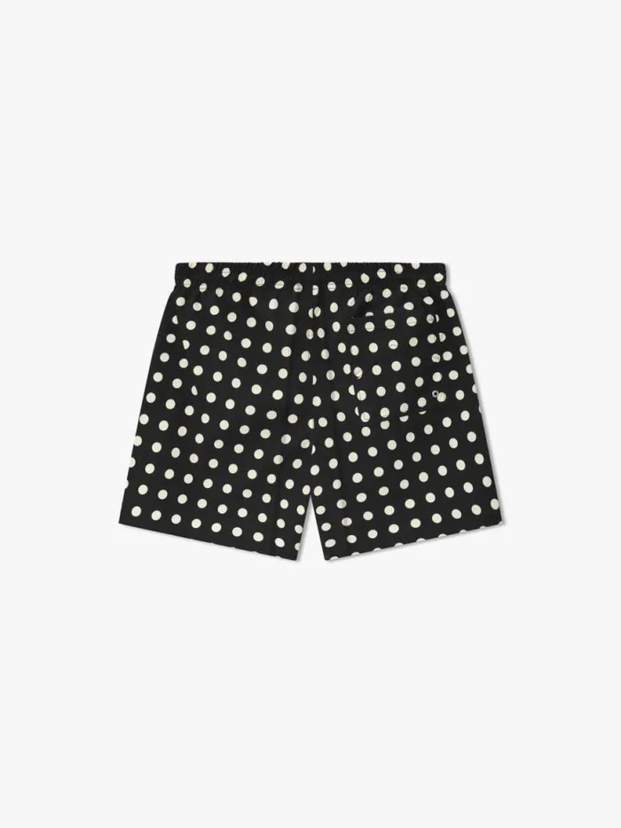 Men Rhude Shorts LOGO POLKA DOT SWIM SHORT Blackwhite