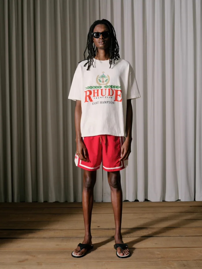Men Rhude Shorts MOONLIGHT SHORT Red