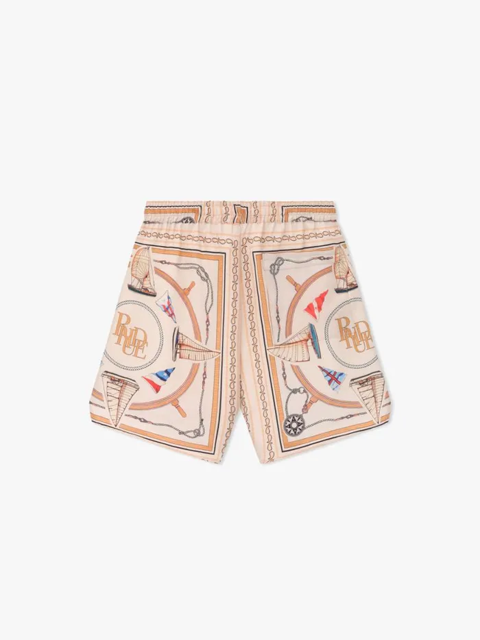 Men Rhude Shorts NAUTICAL SILK SHORT Multi Men Rhude Shorts NAUTICAL SILK SHORT Multi