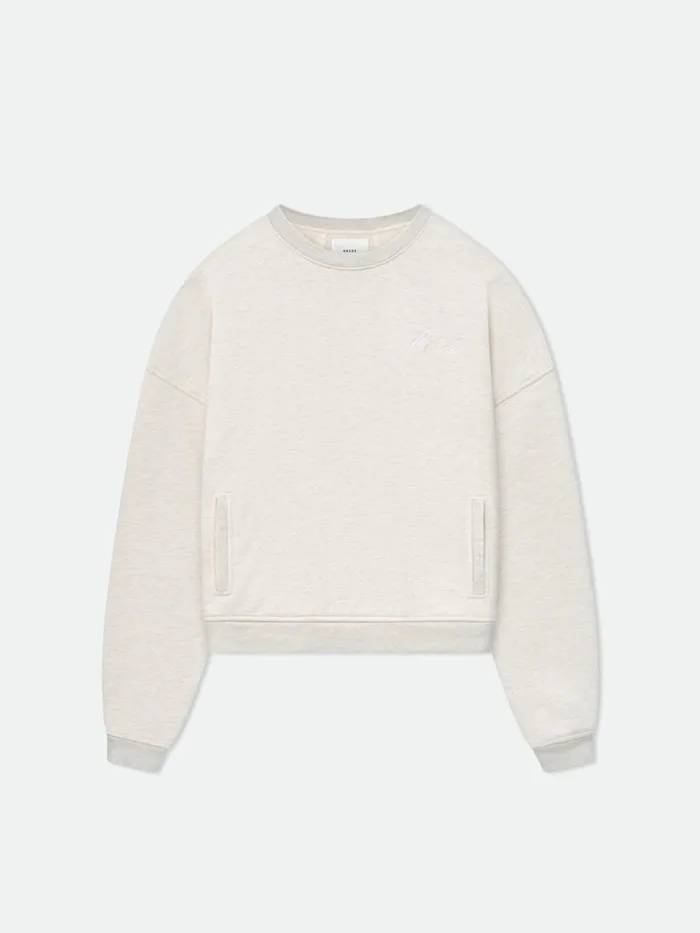 Men Rhude Sweatshirts CLASSIC CREWNECK Oatmeal