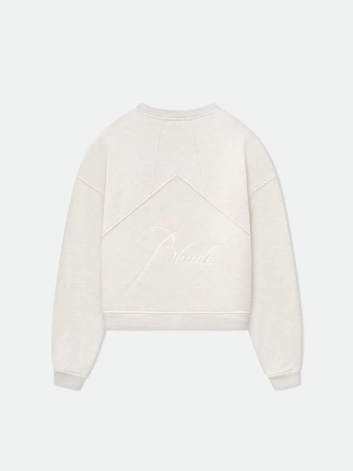 Men Rhude Sweatshirts CLASSIC CREWNECK Oatmeal