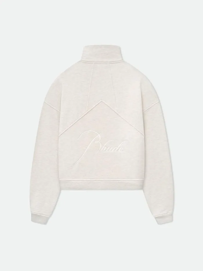 Men Rhude Sweatshirts QUARTER ZIP Oatmeal