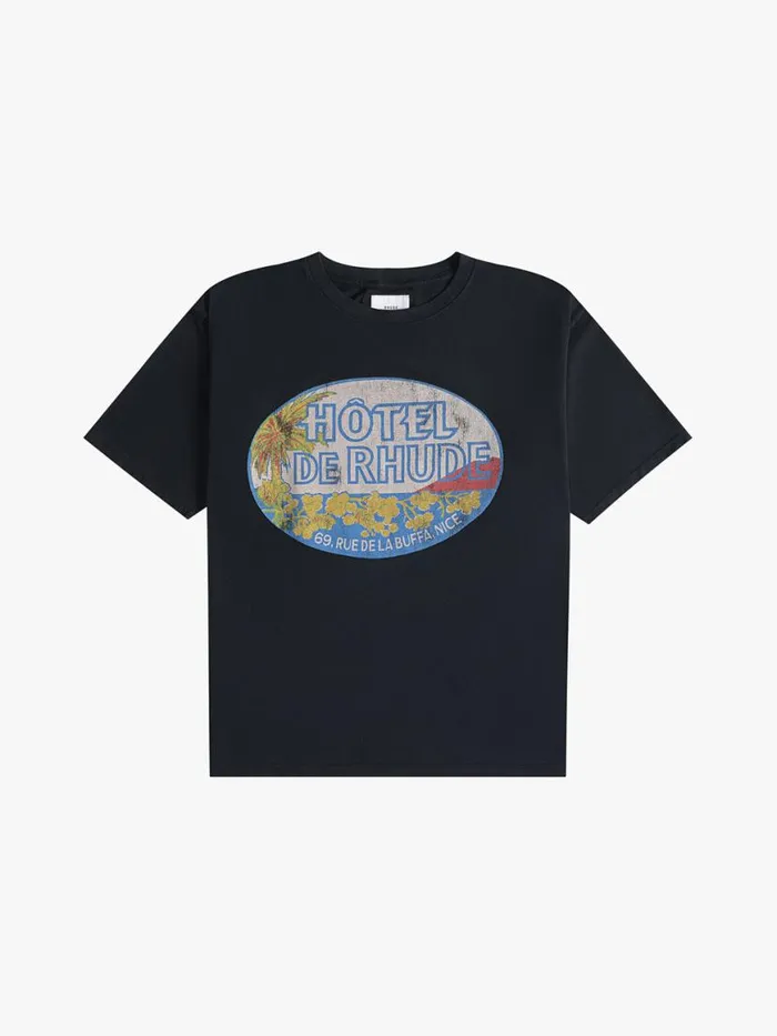 Men Rhude Tees DIMORA TEE Vtg Black