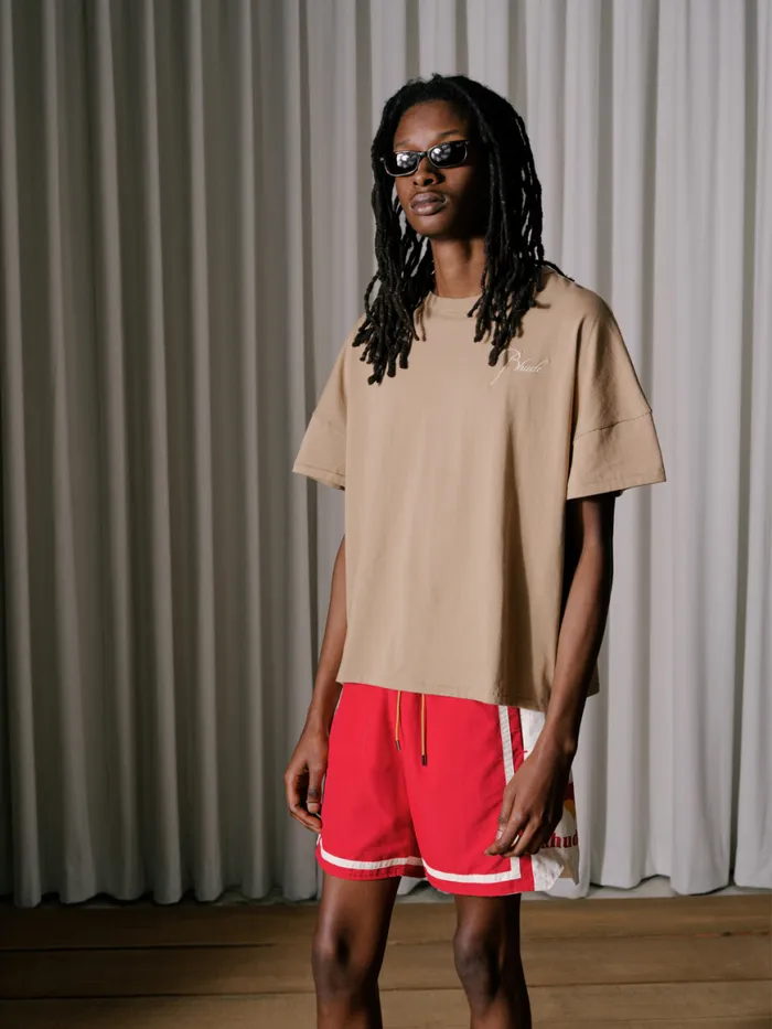 Men Rhude Tees REVERSE TEE Vtg Tan Men Rhude Tees REVERSE TEE Vtg Tan