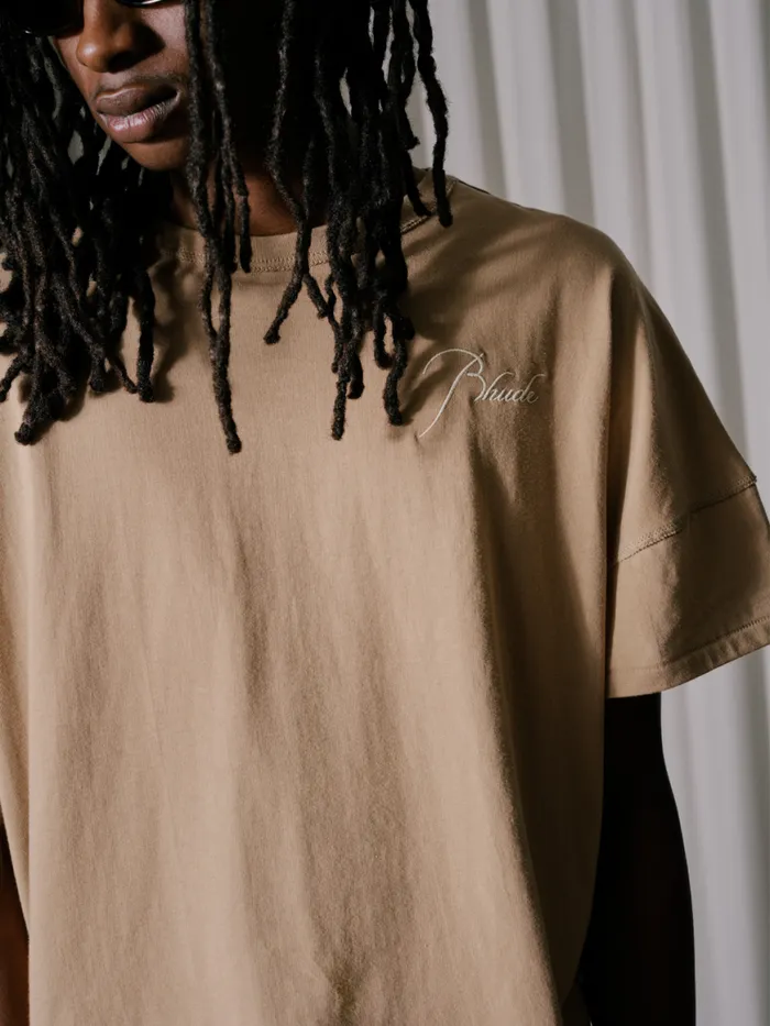 Men Rhude Tees REVERSE TEE Vtg Tan Men Rhude Tees REVERSE TEE Vtg Tan