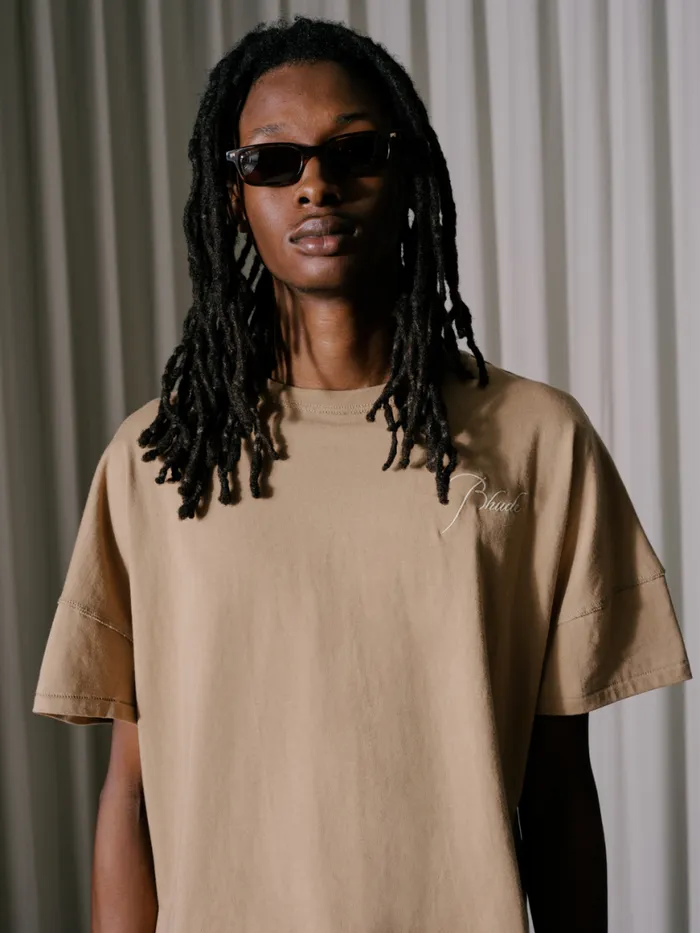 Men Rhude Tees REVERSE TEE Vtg Tan Men Rhude Tees REVERSE TEE Vtg Tan
