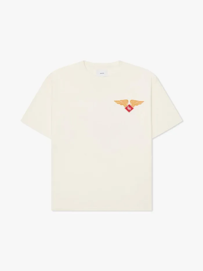Men Rhude Tees WORLDWIDE TEE Vtg White