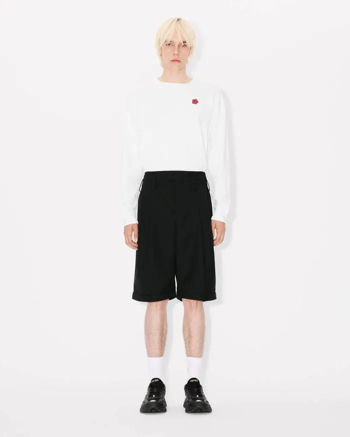 Men School Boy Shorts Black Kenzo Pants And Shorts