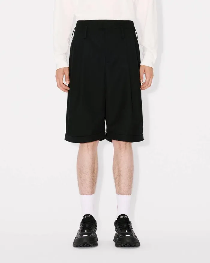 Men School Boy Shorts Black Kenzo Pants And Shorts