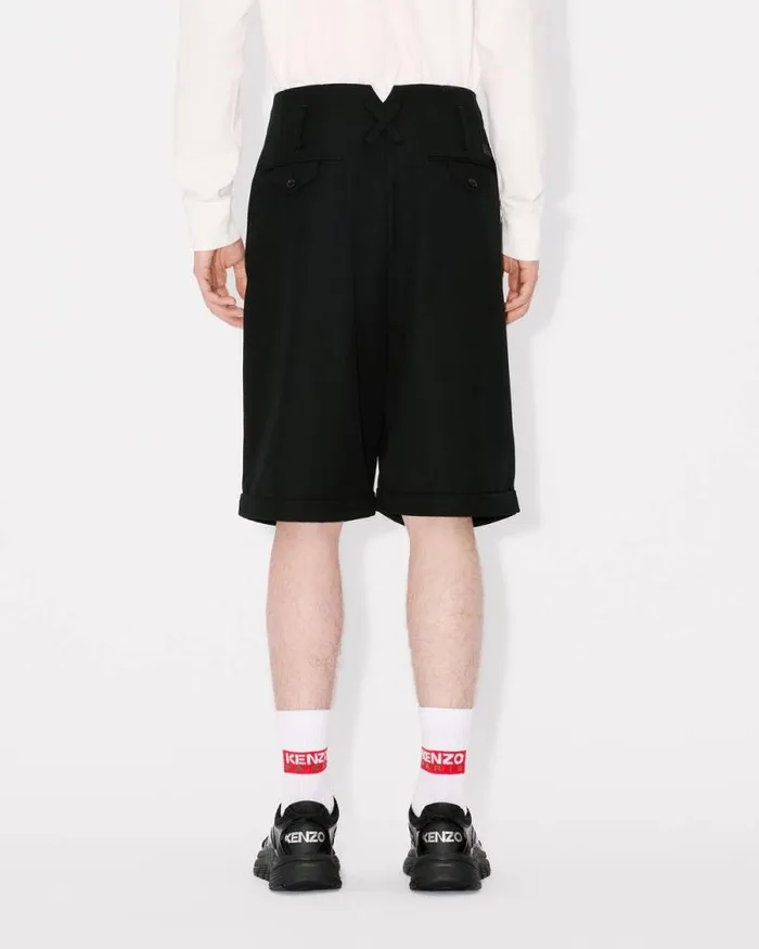 Men School Boy Shorts Black Kenzo Pants And Shorts