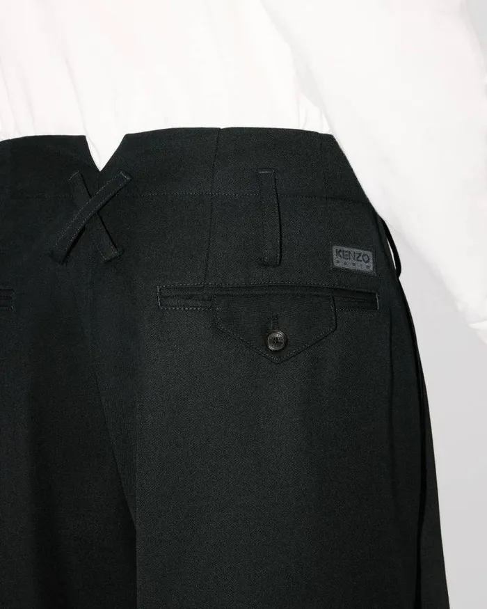 Men School Boy Shorts Black Kenzo Pants And Shorts