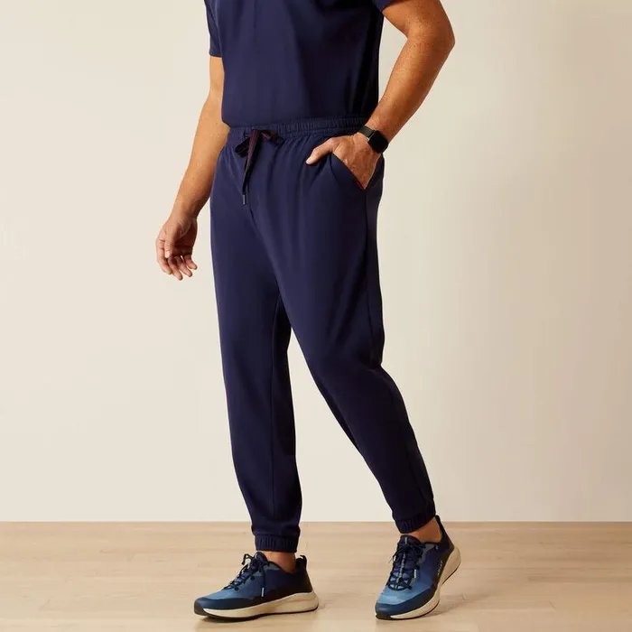 Men Scrubs Ariat Drew Cargo Stretch Jogger Scrub Pant Navy