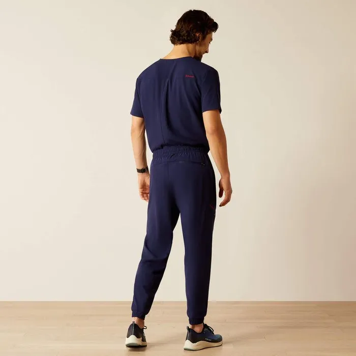 Men Scrubs Ariat Drew Cargo Stretch Jogger Scrub Pant Navy