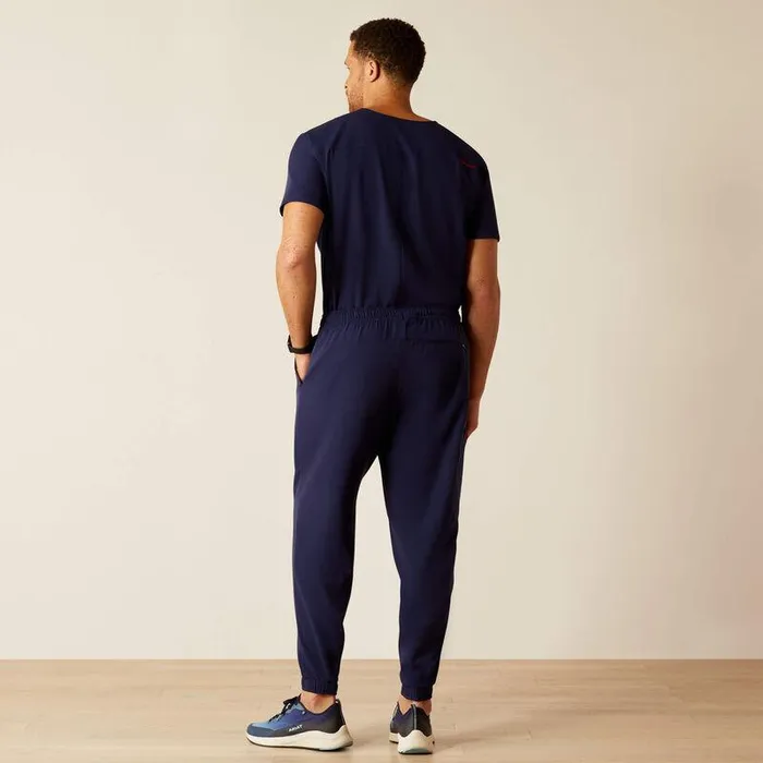 Men Scrubs Ariat Drew Cargo Stretch Jogger Scrub Pant Navy