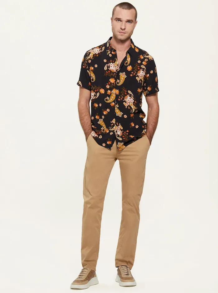 Men Shirts GUESS Eco Mystic Floral Rayon Shirt