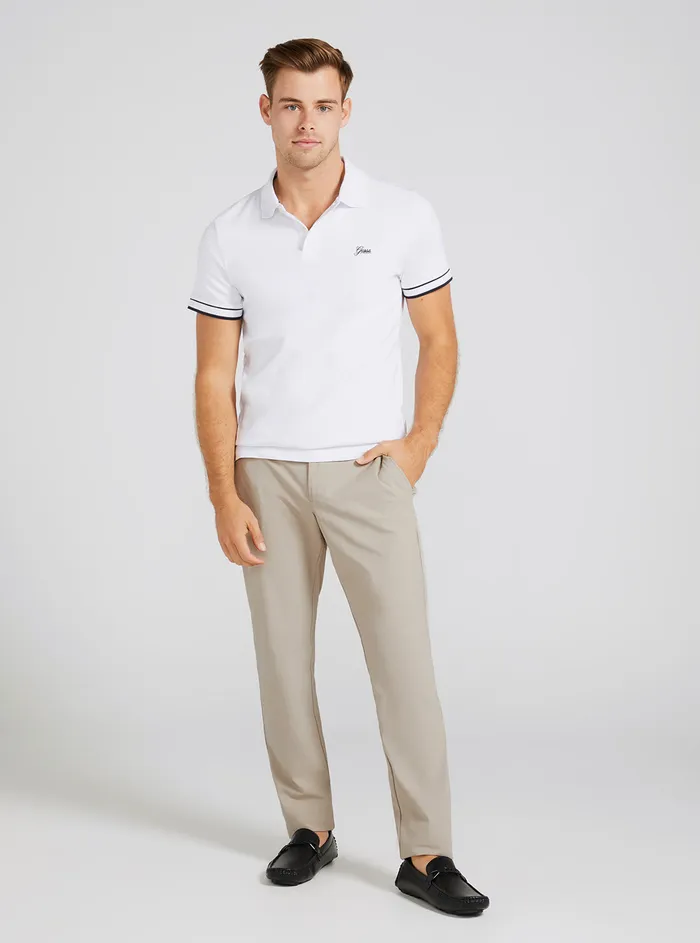 Men Shirts GUESS Eco White Oliver Polo Tshirt Men Shirts GUESS Eco White Oliver Polo Tshirt