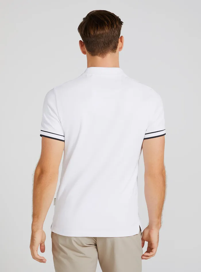 Men Shirts GUESS Eco White Oliver Polo Tshirt Men Shirts GUESS Eco White Oliver Polo Tshirt