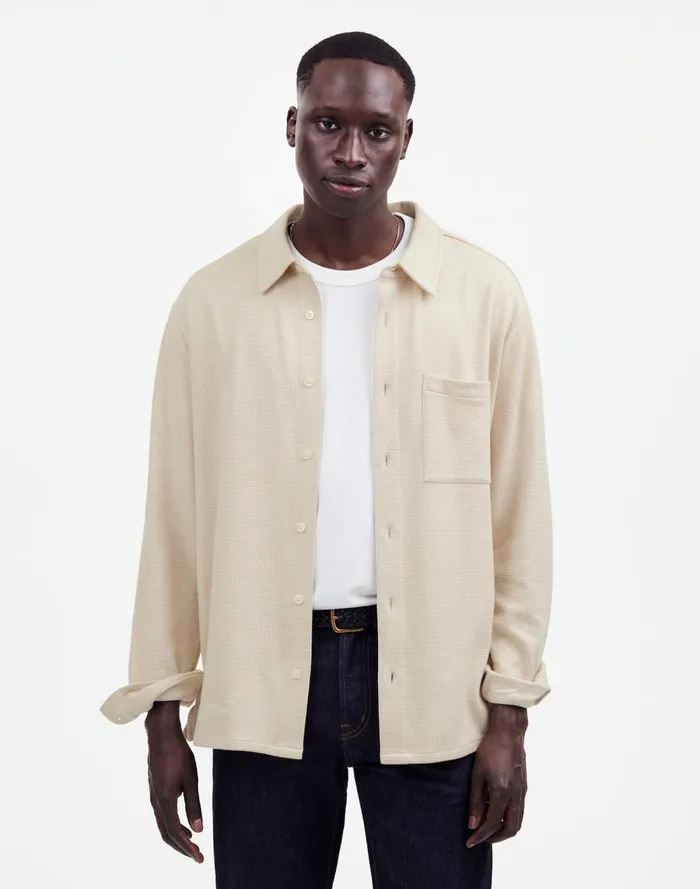 Men Shirts Madewell The Devoe Shirt Tan