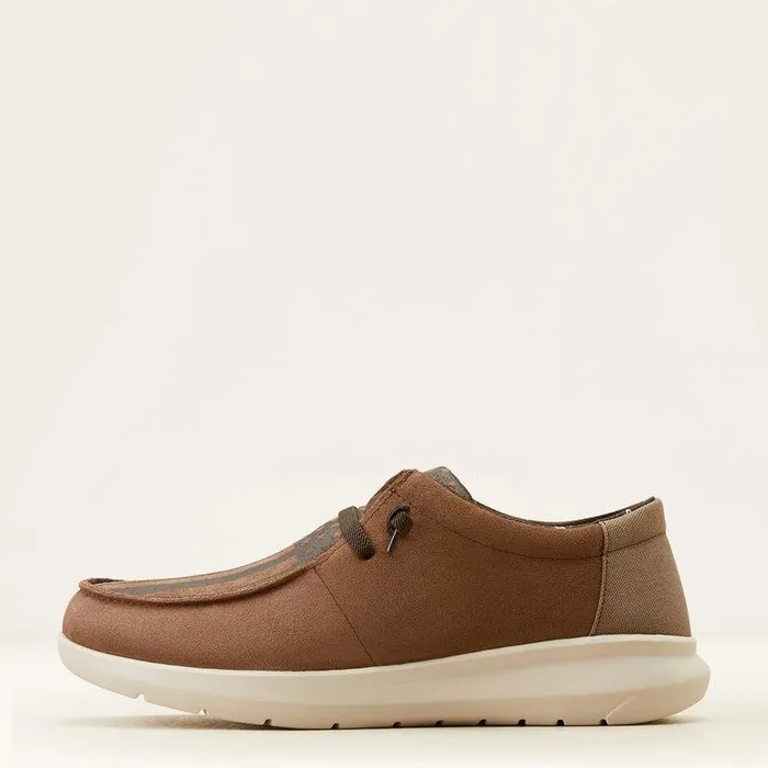 Men Shoes and Sneakers Ariat Hilo Brown Bomber Suedeamerican Flag Print