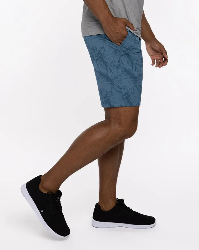 Men Shorts TravisMathew JUNGLE OASIS SHORT 9IN Heather Mid Blue Men Shorts TravisMathew JUNGLE OASIS SHORT 9IN Heather Mid Blue