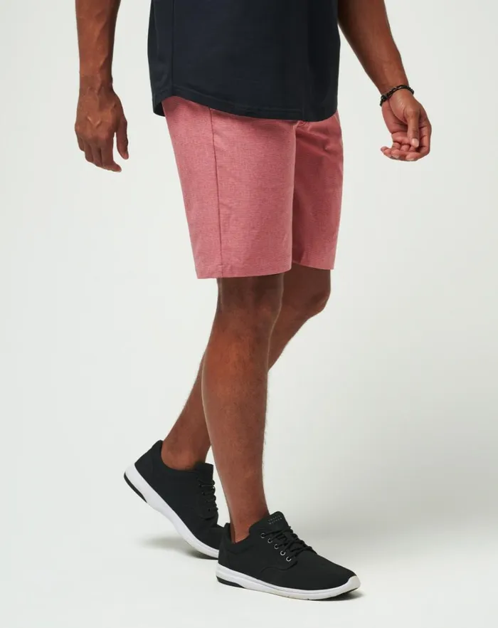 Men Shorts TravisMathew SAND HARBOR SHORT 9IN Heather Garnet Rose Men Shorts TravisMathew SAND HARBOR SHORT 9IN Heather Garnet Rose