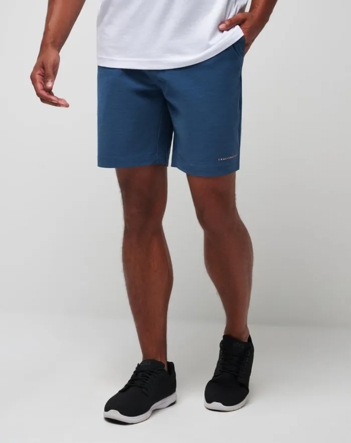 Men Shorts TravisMathew TECH CHINO SHORT 8IN Dark Teal Tiki