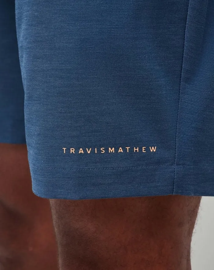 Men Shorts TravisMathew TECH CHINO SHORT 8IN Dark Teal Tiki Men Shorts TravisMathew TECH CHINO SHORT 8IN Dark Teal Tiki