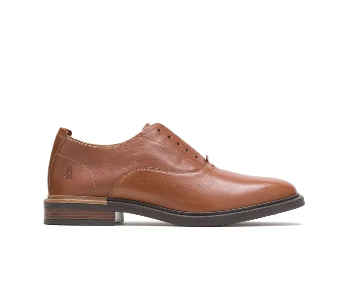 Men SlipOns Hush Puppies Davis SlipOn Oxford British Tan Leather
