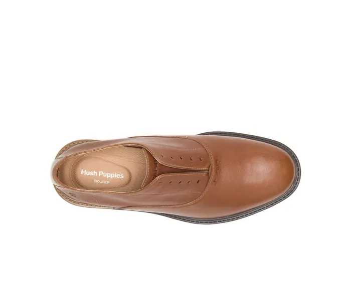 Men SlipOns Hush Puppies Davis SlipOn Oxford British Tan Leather Men SlipOns Hush Puppies Davis SlipOn Oxford British Tan Leather