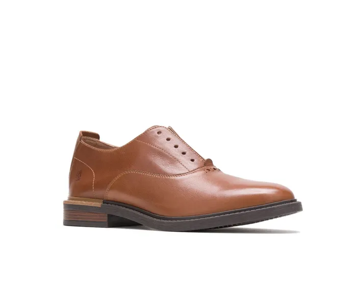 Men SlipOns Hush Puppies Davis SlipOn Oxford British Tan Leather Men SlipOns Hush Puppies Davis SlipOn Oxford British Tan Leather