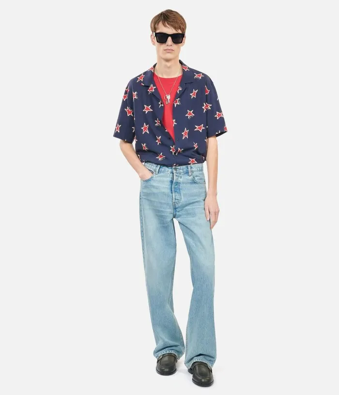 Men Straight Blue Jeans THE KOOPLES Pants and Shorts