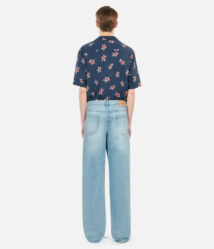 Men Straight Blue Jeans THE KOOPLES Pants and Shorts