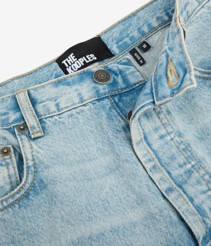 Men Straight Blue Jeans THE KOOPLES Pants and Shorts