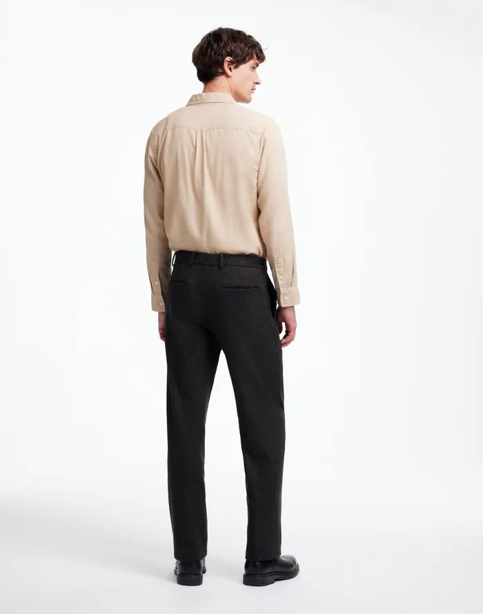 Men Suiting Madewell The Roebling Pleated Trouser In Italian Fabric Hthr Charcoal